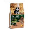 GEMON Monge Bwild Grain Free Salmone e Piselli kg 12. Crocchette per cani