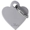 MYFAMILY Medaglietta Basic Cuore Piccolo Alluminio Grigio. Accessori per cani