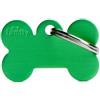 MYFAMILY Medaglietta Basic Osso Piccolo Alluminio Verde . Accessori per cani.