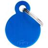 MYFAMILY Medaglietta Basic Cerchio Piccolo Blu Alluminio . Medaglietta Per Cani