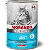 Morando Professional Adult Patè Con Pesce Bianco e Gamberetti gr 400. Cibo Umido Per Gatti