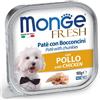 Monge Fresh Patè con Bocconcini Con Pollo gr 100. Mangime Umido Per Cani