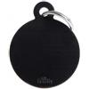 MYFAMILY Medaglietta Basic Cerchio Grande Nero in Alluminio . Accessori per cani