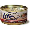 LIFE CAT TONNO E MANZO GR.85