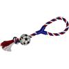 PAPILLON Corda 43 cm con Maniglia e Palla Calcio . Giochi Per Cani .