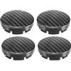 A ABSOPRO Coprimozzo Ruota 4 Pezzi Nero Universale 53mm 56mm | 53mm Da Clip A Clip, 56mm Esterno, Facile Installazione, Adatto Per Mozzi Anteriori E Posteriori