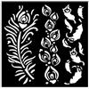 Stencil Masquerade piume