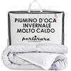 PERLARARA Piumino Letto Singolo Una Piazza Invernale Molto Caldo, 100% solo Piumino, Auril 720 Winter Plus 155x215 cm Maxi, Piumone Piuma d'Oca per il freddo piu Rigido