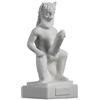 BeautifulGreekStatues Satiro Mitologia Greca Romana Statua Fatta a Mano in Alabastro Nudo Maschile Figura 14cm