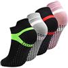 Fodlon Calze Yoga Antiscivolo 35-43, Calze Pilates Cotone per Uomo Donna, Calzini Nero Sport per Corsa, Ginnastica, Balletto, Fitness