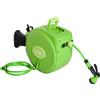 DURHAND Outsunny Rullo Avvolgitubo Riavvolgimento Automatico con Ugello Multifunzionale Giardino 20m|Aosom