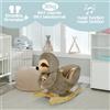 Infantastic® Animale a Dondolo per Bambini Legno Peluche con Suoni Cavalcabile