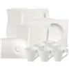 Villeroy & Boch NewWave Basic Servizio da Tavola, per 6 Persone, 30 Pezzi, Porcellana, Bianco