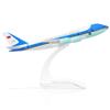 QIYUMOKE 1/400 Scala Air Force One 747-200B VC-25A Kit aeroplano militare in metallo pressofuso con supporto per collezione o regalo