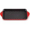 LE CREUSET Grill rettangolare Tradition in ghisa vetrificata, 32 cm, Ciliegia, 20202320600460