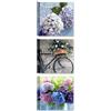 Quadri L&C ITALIA Tris Ortensie Bici Vintage - Quadretti Shabby Chic Moderni per Soggiorno Camera da Letto Cucina 25 x 25 Stampa su Tela Canvas da Parete