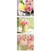 Quadri L&C ITALIA Tris Rose Shabby Chic 3 - Quadri Moderni con Fiori per Soggiorno Camera da Letto Cucina Bagno Quadretti da Parete 25 x 25 Stampa su Tela Canvas