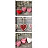 Quadri L&C ITALIA Tris Cuori - Quadretti Shabby Chic da Parete Country 25 x 25 Stampa su Tela Soggiorno Camera da Letto Cucina Bagno