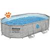 Bestway Piscina Ovale Vista Steel Pro Max (488x305x107cm) con Pompa a Sabbia Art. 56946 - Steel Pro Max (488x305x107cm)