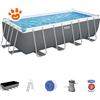Bestway Piscina Rettangolare Steel Pro Max (488x244x122cm) con Pompa a Filtro Art. 56670 - Steel Pro Max (488x244x122cm)