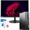 Lenovo Postazione ufficio completa Pc Desktop Intel Core i5-8400 | Ram 16GB | SSD 512GB | Monitor 27 ThinkVision c27-40 FullHD Win 11 OFFICE 2021 Professional Garanzia 36 Mesi