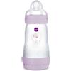 MAM Biberon Easy Start 260 ml, Biberon anticolica per allattamento misto, Riduce le bolle d'aria e il rischio di coliche, Lilla, 2+ mesi