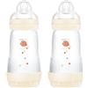 MAM Biberon Easy Start 260ml bio-circolare conf. Doppia beige - Mam