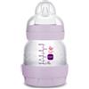 MAM Biberon Easy Start 130 ml, Biberon anticolica per allattamento misto che riduce le bolle d'aria e il rischio di coliche, Lilla