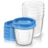 Philips Avent Vasetti via 180 ml con coperchio 5 pz