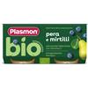 Plasmon Omogeneizzato di Pera e Mirtilli Bio - 2 x 80 gr - Plasmon