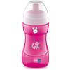 MAM Sports Cup Tazza bambini 330 ml, Biberon acqua e latte per neonati 12+ mesi da viaggio ideale fuori casa, Rosa