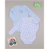 Prénatal Pack 2 body bimbo bianco/azzurro