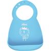 Chicco Bavaglino in silicone azzurro 6m+ facile da arrotolare - chicco