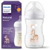 Philips Avent Biberon Natural Response deco giraffa 260 ml, con tettarella flusso 3 (medio). Età consigliata: 3-6m. Biberon 1 pz: SCY903/66 - Philips Avent