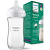 Philips Avent Biberon natural in vetro con tettarella a risposta naturale da 240ml 1m+ | senza bpa - philips avent