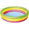 Bestway Piscina Summer 3 Anelli Color Con Fondo Gonfiabile 102X25 cm - Bestway