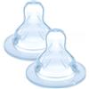 MAM Tettarella Misura 1 (Set da 2), Tettarella MAM piatta e simmetrica in morbido Silicone SkinSoft, 0+ mesi