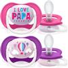 Philips avent 2 succhietti ultra air collection 6-18 papà