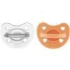 Chicco Gommotto silicone LUXE 6-16m 2pz arancio/trasparente - Chicco
