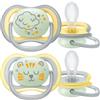 Philips Avent 2 succhietti ultra air night 18m+ neutro - philips avent