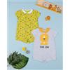 Prénatal Pack 2 tutine neonato mezza manica jersey "Lion"