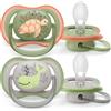 Philips Avent 2 ciucci ultra air 6-18 mesi colore verde/grigio - philips avent