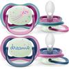 Philips Avent 2 ciucci ultra air night time 6-18 mesi decorazione stella/dreams - philips avent