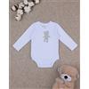 Prénatal Body bianco in cotone felpato con orsetto