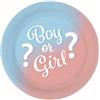 Bigiemme Piatto Carta 23 cm - 8 pezzi - Baby Gender Reveal - Boy Or Girl?