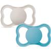 MAM Air Succhietto 6-16 Mesi (Set da 2), Ciuccio MAM 6-16 mesi per pelli sensibili e delicate, Celeste/Neutro