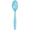 Bigiemme Cucchiaio Plastica H. 15,5 cm - 24 pezzi - Azzurro Pastello