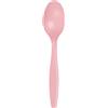 Bigiemme Cucchiaio Plastica H. 15,5 cm - 24 pezzi - Rosa Pastello