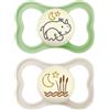 MAM Succhietti Air Night 6+ silicone bio-circolare conf. Doppia verde/grigio - Mam