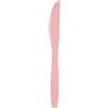 Bigiemme Coltello Plastica H.17 cm - 24 pezzi - Rosa Pastello